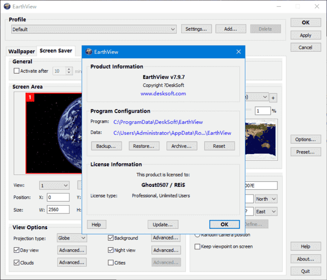 插图1–EarthView(提供卫星地球照片作为壁纸) v7.16.4 便携版–梓帆博客